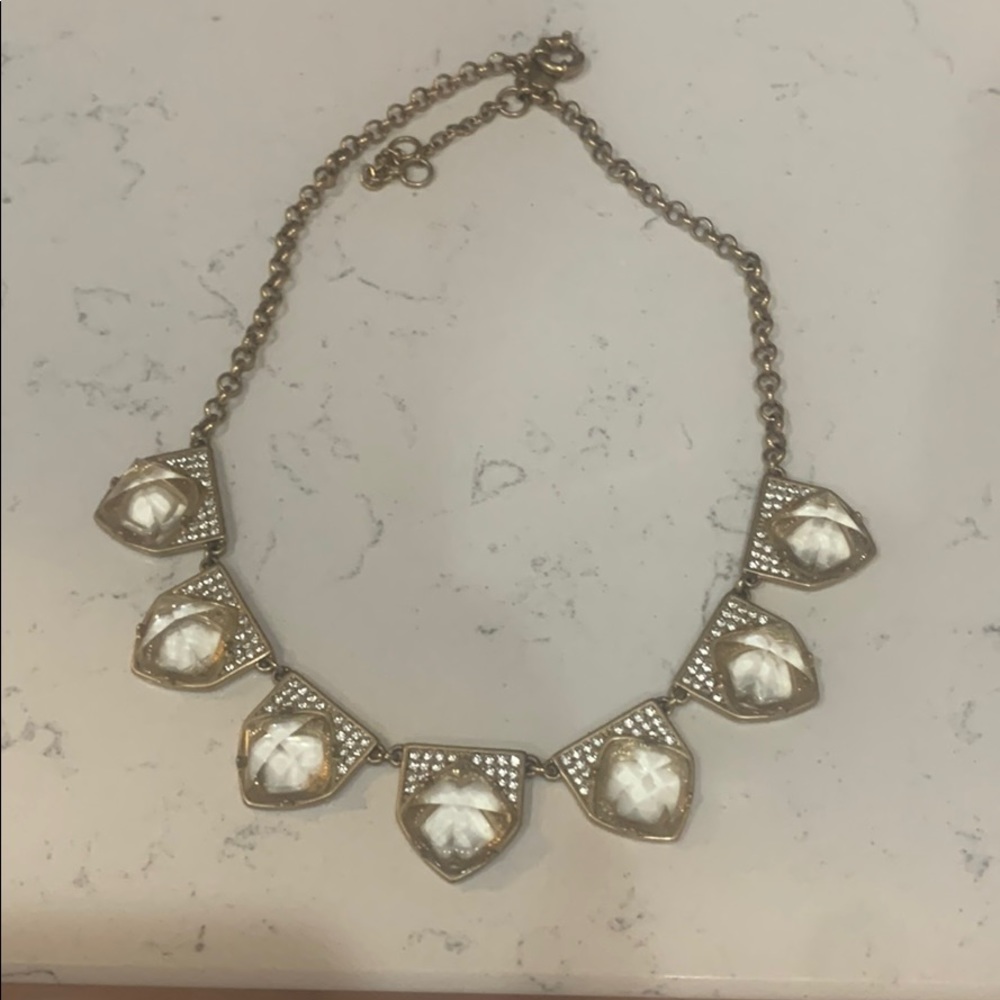 J crew crystal and gold choker